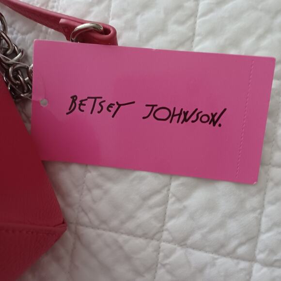 Betsey Johnson XOANAYA Crossbody Pink/Black NWT Retro - Picture 11 of 16